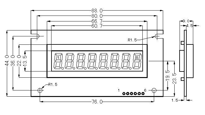 SMS0801段式液晶模塊(LCM)的示意圖片